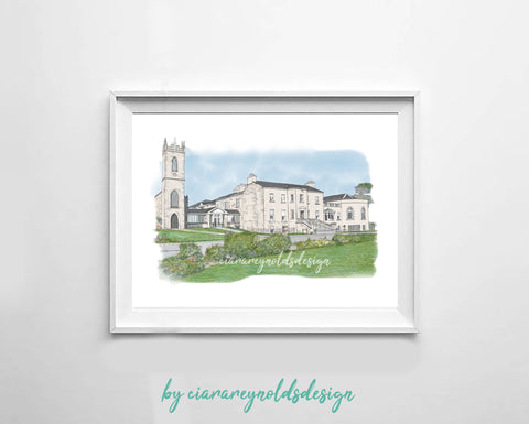 Buildings & Venues - Glenloe Abbey Illustration