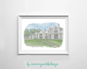 Buildings & Venues - Lough Rynn Castle Illustration